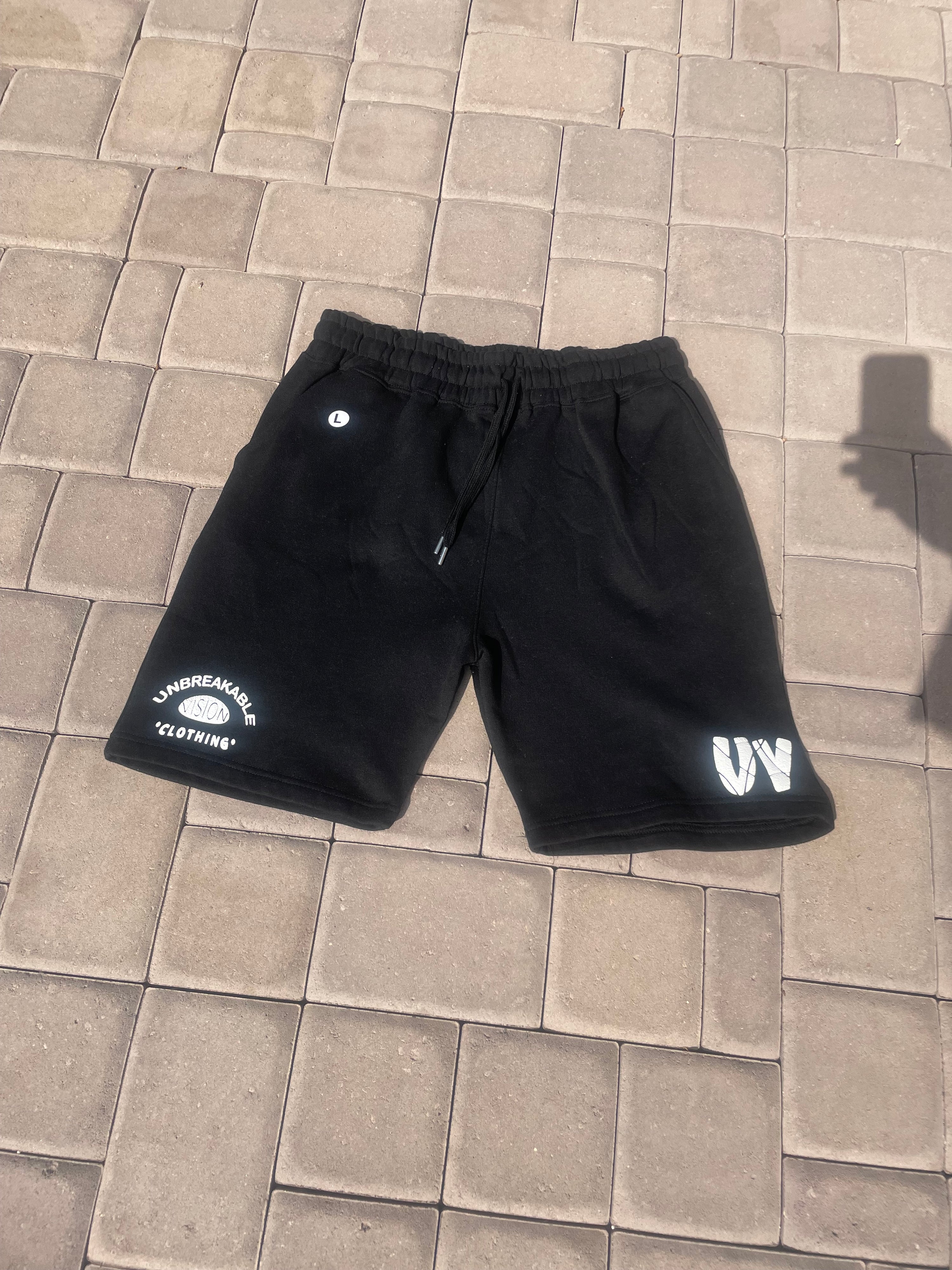 “UV” Unisex Black Sweat Shorts♣️🎓