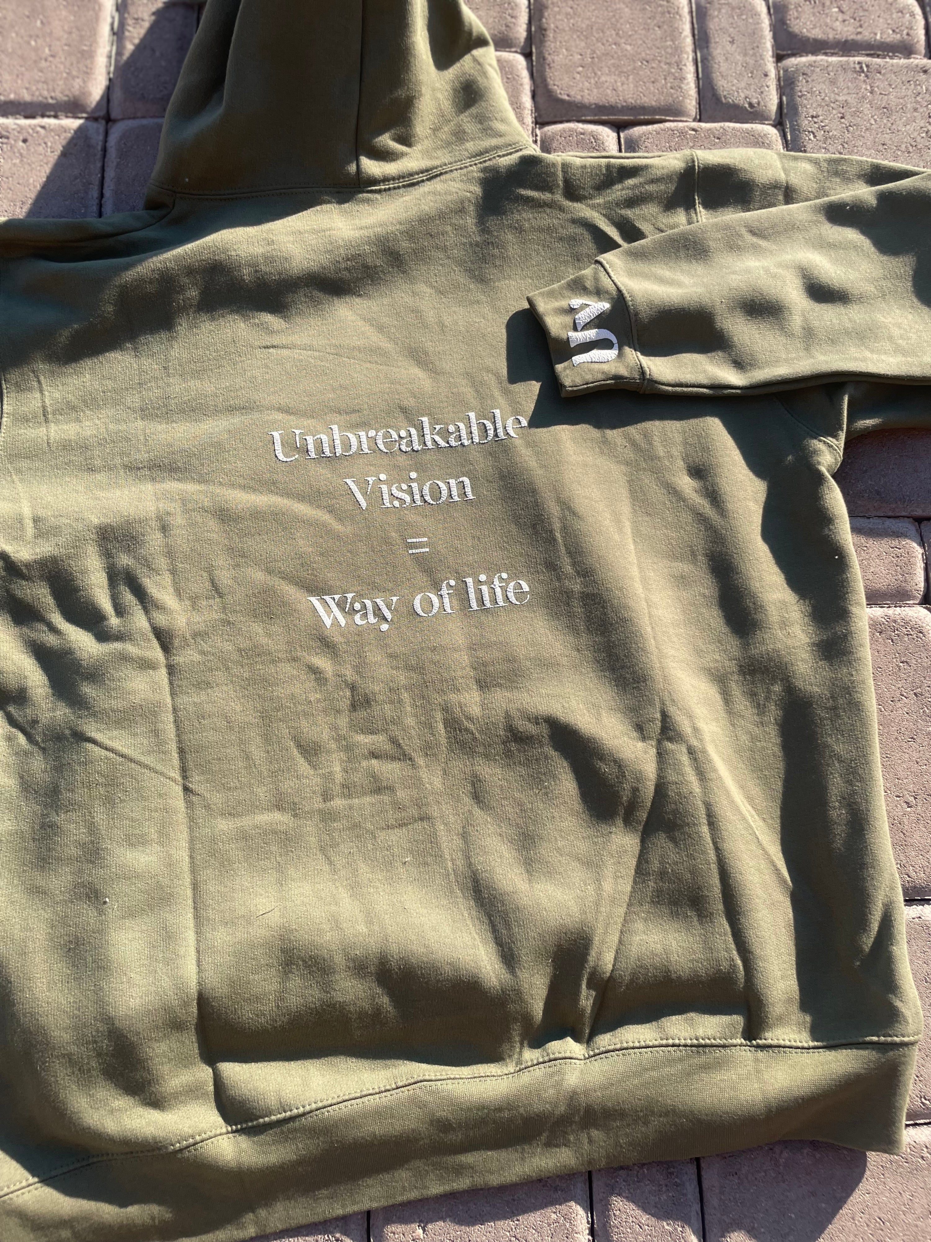 Unisex Olive Green “ Way Of Life”  Hoodie🐍🫒